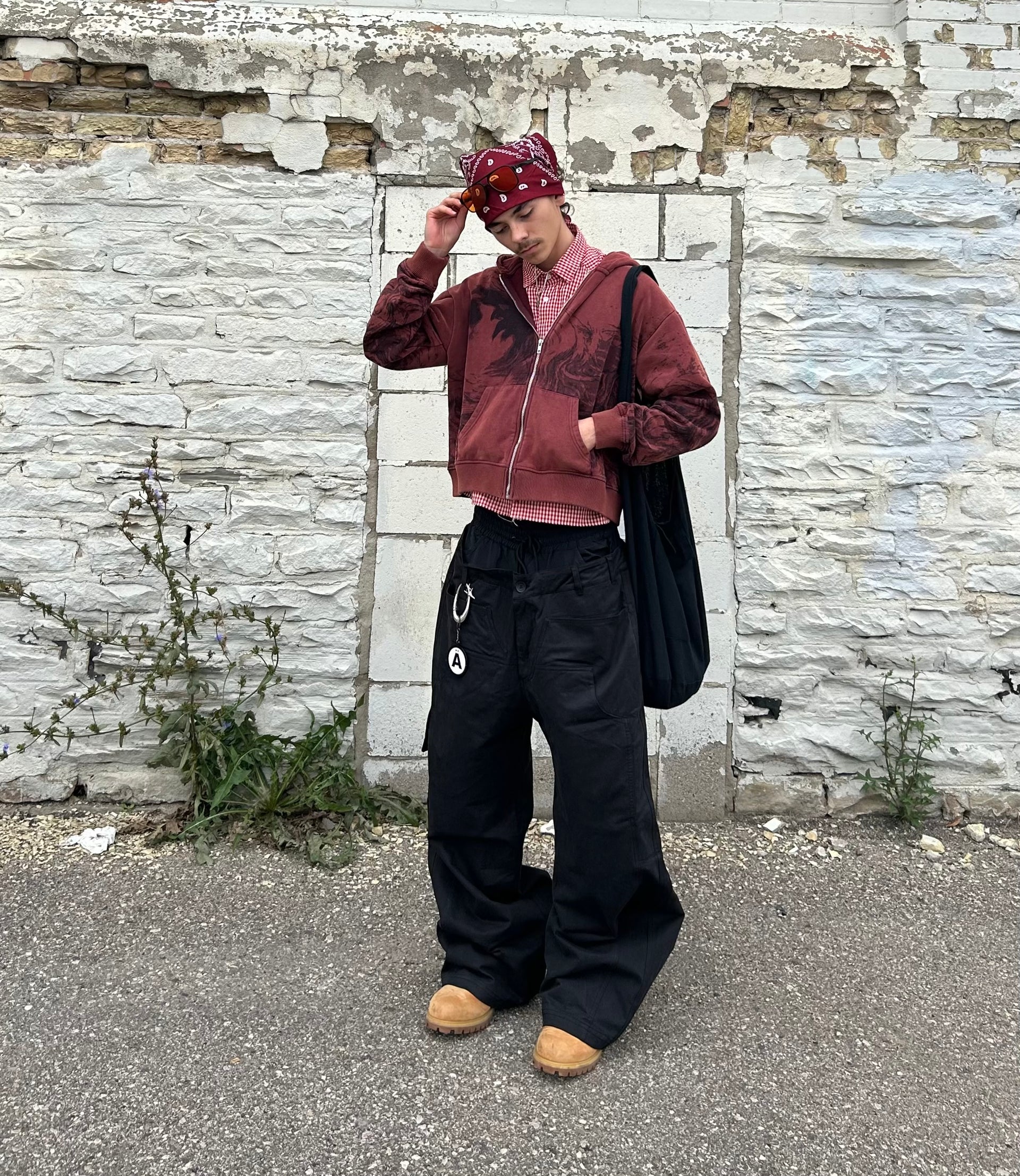 "PEACE OF MIND" ZIP UP (CRIMSON RED)